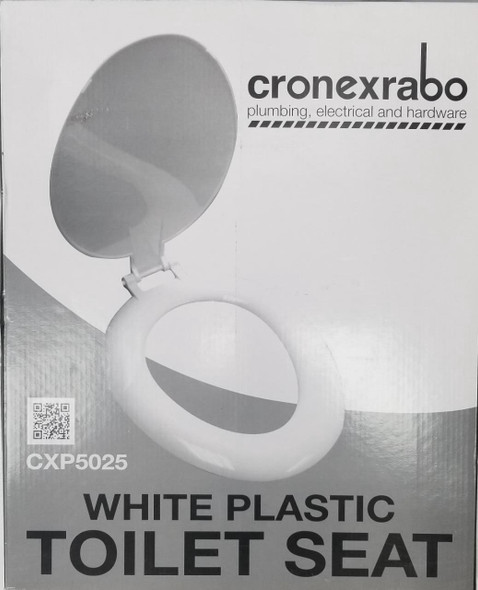 TOILET SEAT CRONEX CXP5025 PLASTIC WHITE ECONOMY