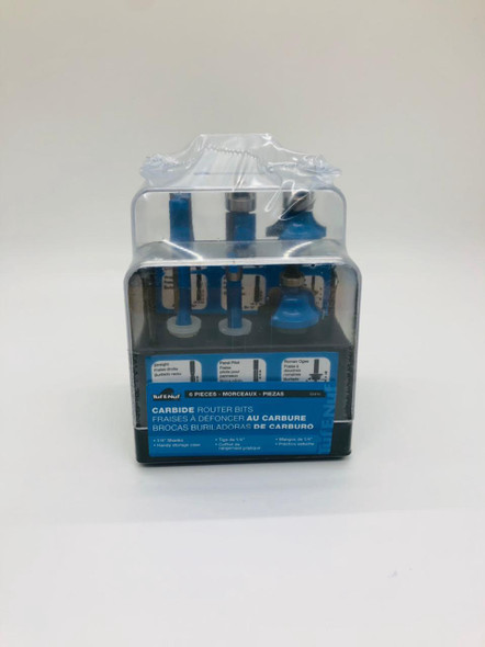 ROUTER BIT SET TUF-E-NUF 6PCS CARBIDE 02410
