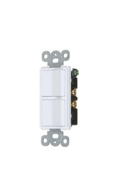 SWITCH VISTA DECORA DOUBLE 2 GANG WHITE 15A 4360 46012