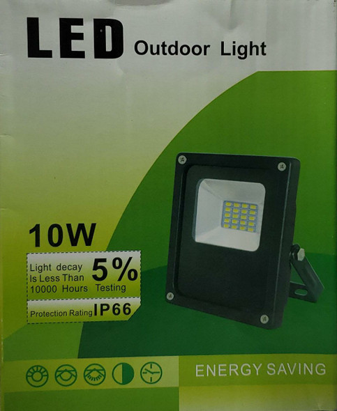 LAMP LED OUTDOOR LIGHT 12V 10W FLOOD IP66 GREEN BOX DC-12V