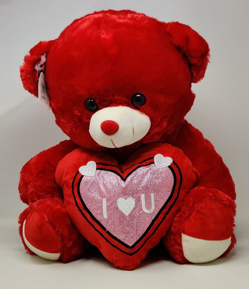 PLUSH TEDDY BEAR-50 RED I LOVE U