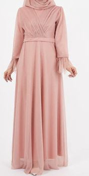 Dress Evening Sparkle Blush / Burgandy / Gold