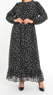 Dress Floral Lined Plus Size Black / Pink / Cream / Brown