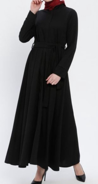 Gown Abaya Zipper Front Blue Plus Size
