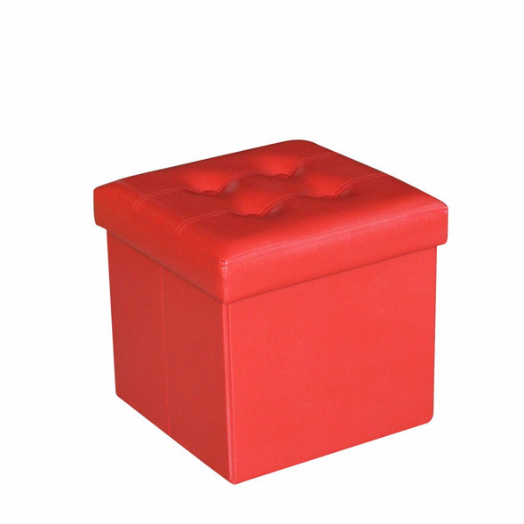 OTTOMAN CUBE STORAGE 6-01518 JESSAR "AUSTIN" RED 38 x 38 x 38 cm