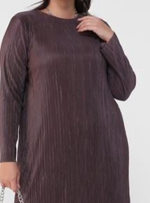 Gown Abaya Lined Plum Plus Size