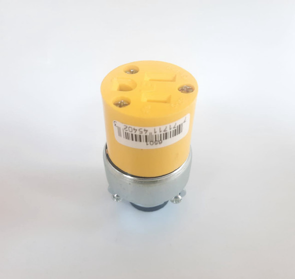 POINT DUPLEX SINGLE HANGING VISTA VE 15A YELLOW & CHROME ARMOURED 6501 45402 POINT DUPLEX SINGLE HANGING VISTA VE 15A YELLOW & CHROME ARMOURED 6501 45402