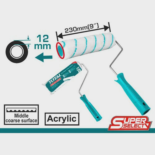 ROLLER BRUSH 9" WITH HANDLE TOTAL THT85096
