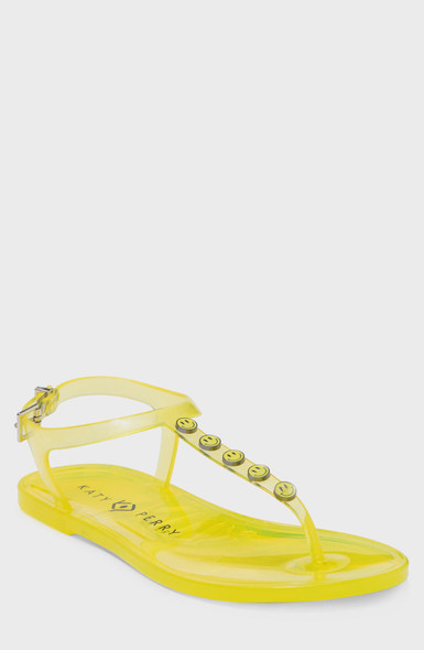 Footwear Women's Katy Perry Geli-T Strap Flat Sandal Lemon Footwear Women's Katy Perry Geli-T Strap Flat Sandal Lemon