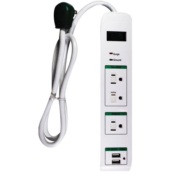 SURGE PROTECTOR GO GREEN GG-13103USB 3 OUTLET