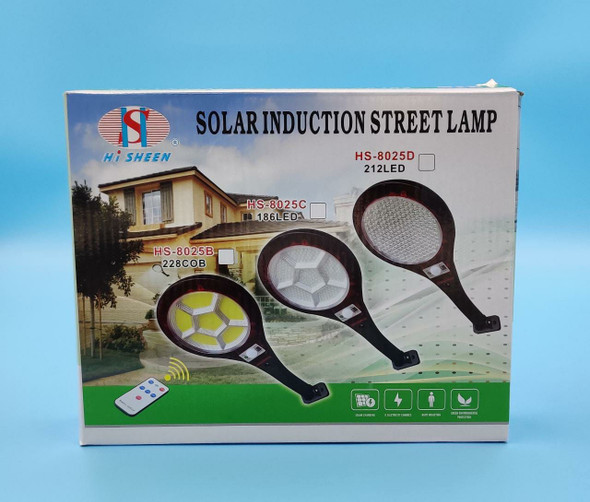 LIGHT SOLAR STREET LAMP LED HS-8025C HI SHEEN 186LED