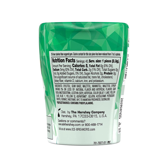 ICE BREAKERS ICE CUBE SPEARMINT SUGAR FREE GUM 40-PIECES ICE BREAKERS ICE CUBE SPEARMINT SUGAR FREE GUM 40-PIECES