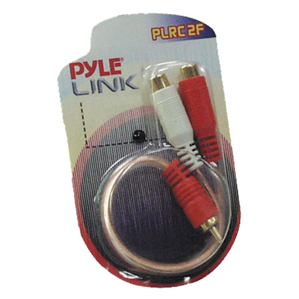 LEAD 1 RCA MALE TO 2 RCA FEMALE Y-TYPE 6" PLRC2F PYLE