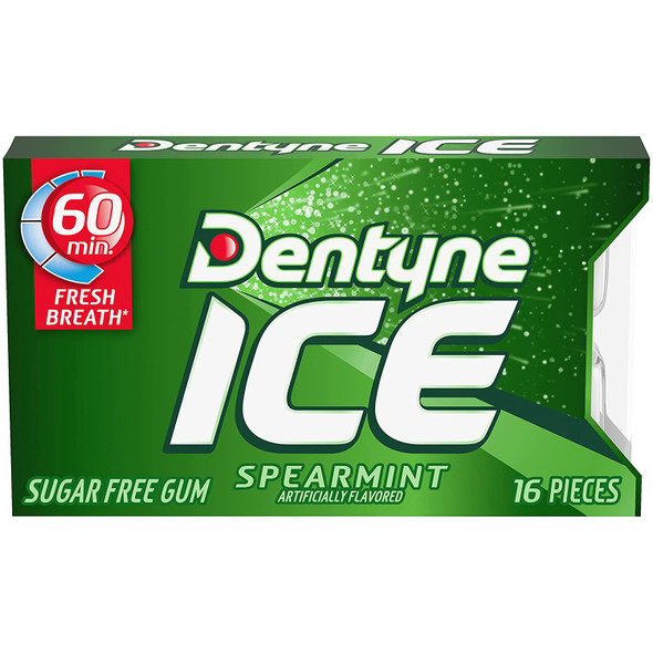 DENTYNE ICE SPEARMINT GUM SUGAR FREE 16-PIECES