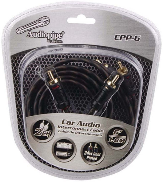 LEAD 2 RCA MALE TO 2 RCA MALE 6' CPP-6 AUDIO PIPE LEAD 2 RCA MALE TO 2 RCA MALE 6' CPP-6 AUDIO PIPE