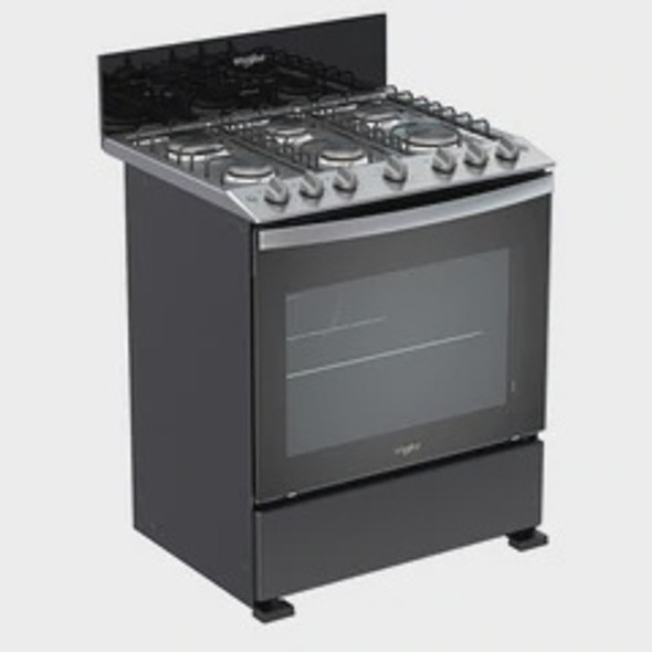 STOVE 6 BURNER WHIRLPOOL LWFR3100B 30" BLACK 1Y