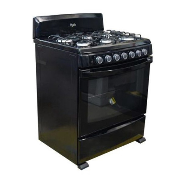 STOVE 6 BURNER WHIRLPOOL LWF5370B 30" BLACK 1Y