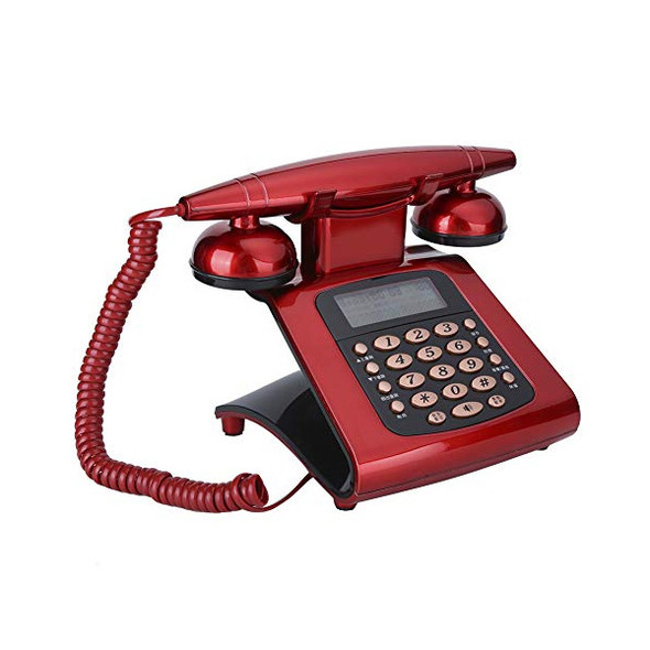 TELEPHONE CORDED DTI TELECOM DTP003 WITH CALLERS ID RED