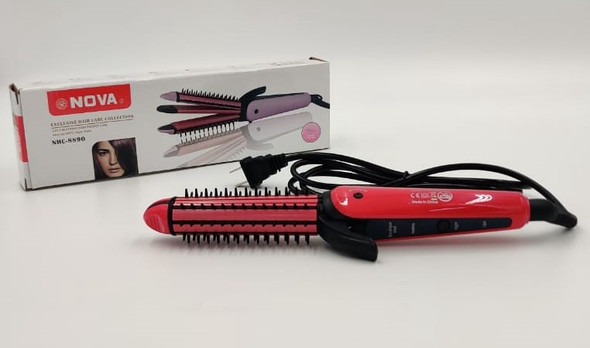 HAIR STRAIGHTEN IRON NHC-8890 NOVA 3IN1 CURL