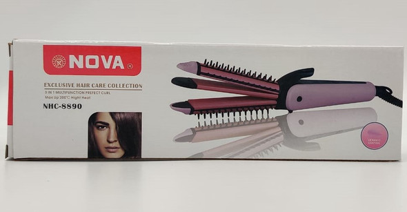 HAIR STRAIGHTEN IRON NHC-8890 NOVA 3IN1 CURL
