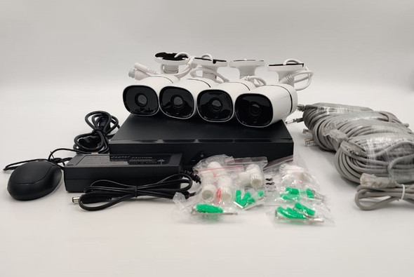 SECURITY CAMERA KIT 4-PORT NVR JORTAN 85146POE48V-4 5MP POE COMBO KIT