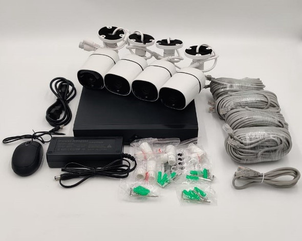 SECURITY CAMERA KIT 4-PORT NVR JORTAN 85146POE48V-4 5MP POE COMBO KIT
