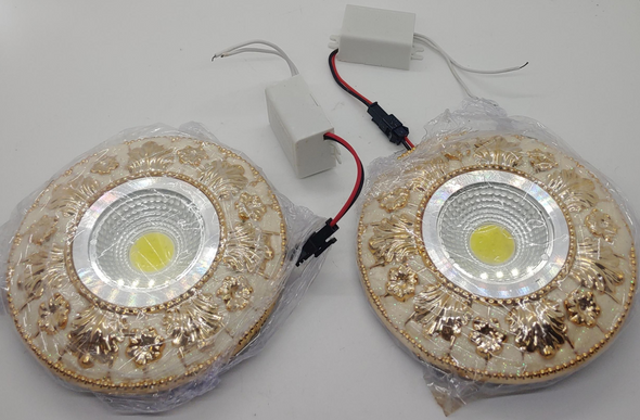 LIGHT RECESS LED 18W GOLD PATTERN SOLD PER PAIR