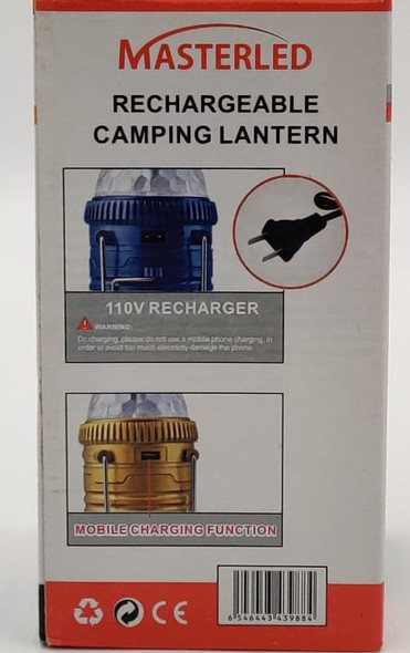 RECHARGEABLE LAMP MASTERLED ML-988D CAMPING LANTERN