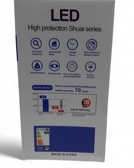 BULB LED 18W 110-265 ROUND ROHS SHUAI SERIES 6500K
