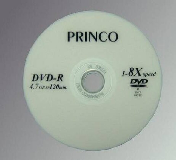 DVD BLANK PRINCO DVD-R 8X WHITE WITHOUT CASE SOLD EACH