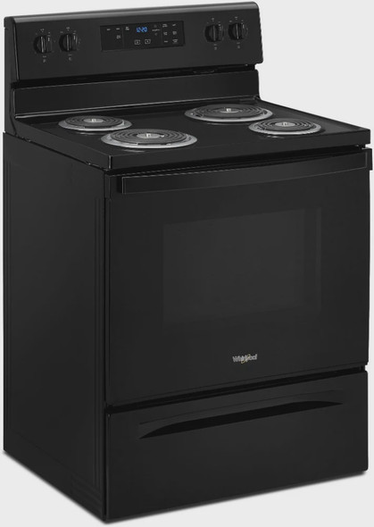STOVE 4 BURNER WHIRLPOOL WFC315S0JB ELECTRIC BLACK 30" 1Y