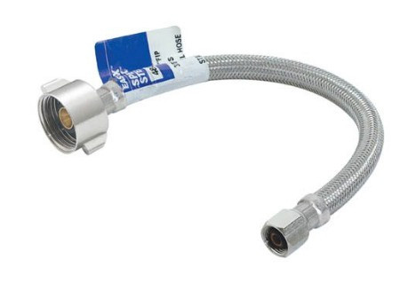 FLEX HOSE TOILET 1/2" X 7/8" X 12" EASTMAN METAL #48084