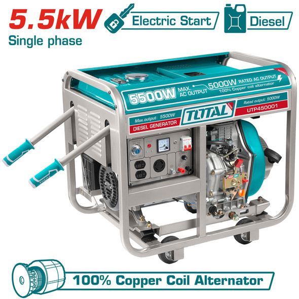 GENERATOR TOTAL UTP450001 5500W 5000W DIESEL