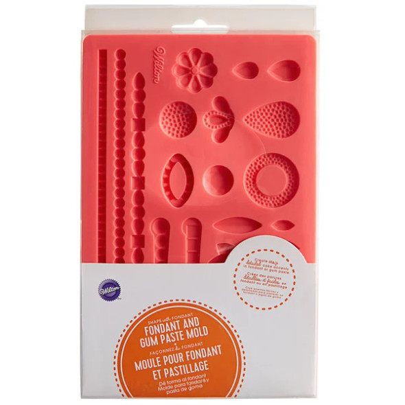 BAKING WILTON FONDANT AND GUM PASTE SILICONE MOLD JEWELRY PINK 2115-0-0024