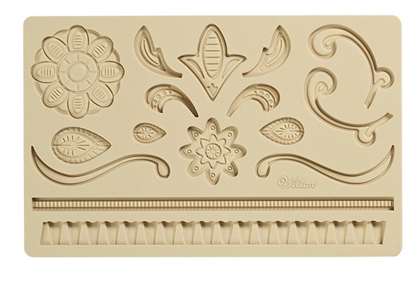 BAKING WILTON FONDANT AND GUM PASTE SILICONE MOLD FGP LACE 409-2557 BAKING WILTON FONDANT AND GUM PASTE SILICONE MOLD FGP LACE 409-2557