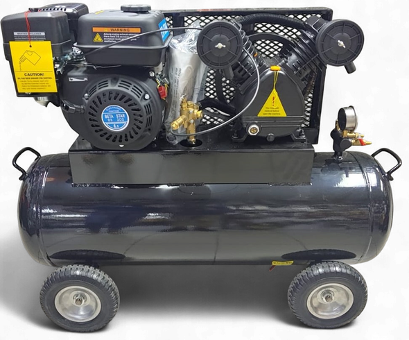 AIR COMPRESSOR BETA STAR 20GAL TANK HORIZONTAL 6.5HP GAS ENGINE GE200