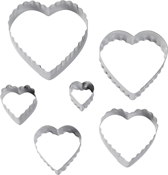 BAKING WILTON COOKIE CUTTER DOUBLE CUT-OUTS 6PCS SET HEART 417-2588 BAKING WILTON COOKIE CUTTER DOUBLE CUT-OUTS 6PCS SET HEART 417-2588