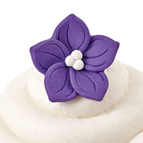 BAKING WILTON ICING DECORATIONS PURPLE POSY 12PCS PACK .5oz 14g 708-0-0179 BAKING WILTON ICING DECORATIONS PURPLE POSY 12PCS PACK .5oz 14g 708-0-0179