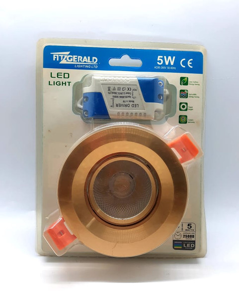 LIGHT RECESS LED 5W 7000K FITZGERALD COLOURED