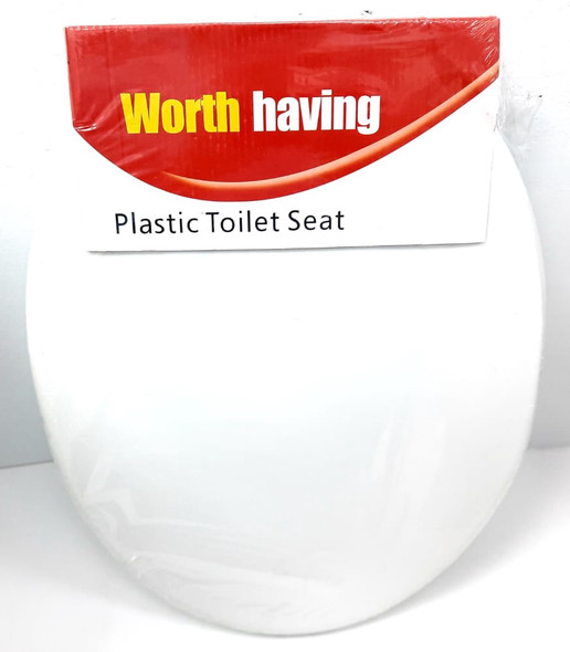 TOILET SEAT PLASTIC WORTH HAVING/HUIRD WHITE