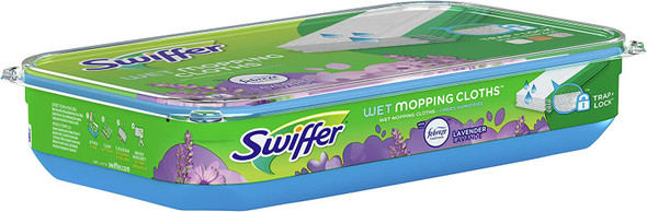 Swiffer Sweeper Wet Refill Mopping Pad for Floor Mop with Febreze Lavender 12 Count