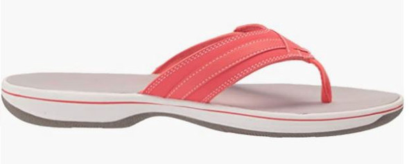 Footwear Women Clarks Flip Flop Breeze Sea Coral