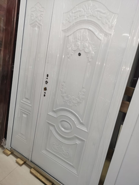 DOOR METAL HEAVY WHITE WITH 1-SIDE PANEL 2050X1280X50MM KMH-02