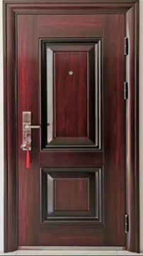 DOOR METAL SINGLE MAHOGANY PANEL 2050X960 1128177-6