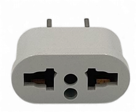 ADAPTOR 2 PIN 2 ROUND TO 2 SQUARE WHITE MAX2200W 10/250