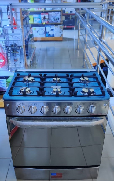 STOVE 6 BURNER EMERALD 30" NORMAL STAINLESS STEEL