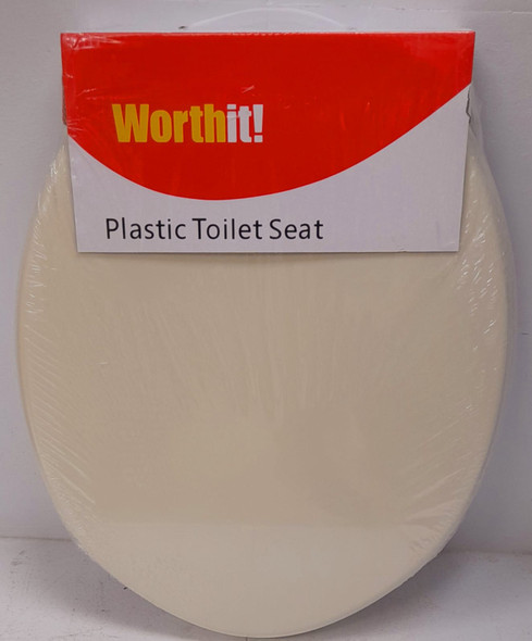 TOILET SEAT PLASTIC WORTHIT WOOLWORTHS COLOURED AA-2200 / PINK / CREAM / CREAM