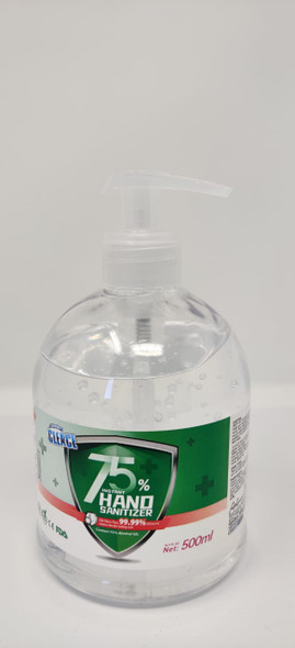 HAND SANITIZER GEL CLEACE 500ML 75% ALCOHOL