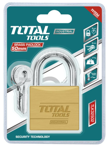 PADLOCK TOTAL 50MM TLK32502 BRASS