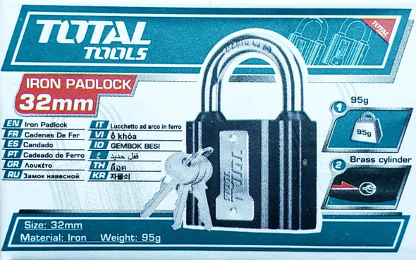 PADLOCK TOTAL 32MM TLK31321 IRON